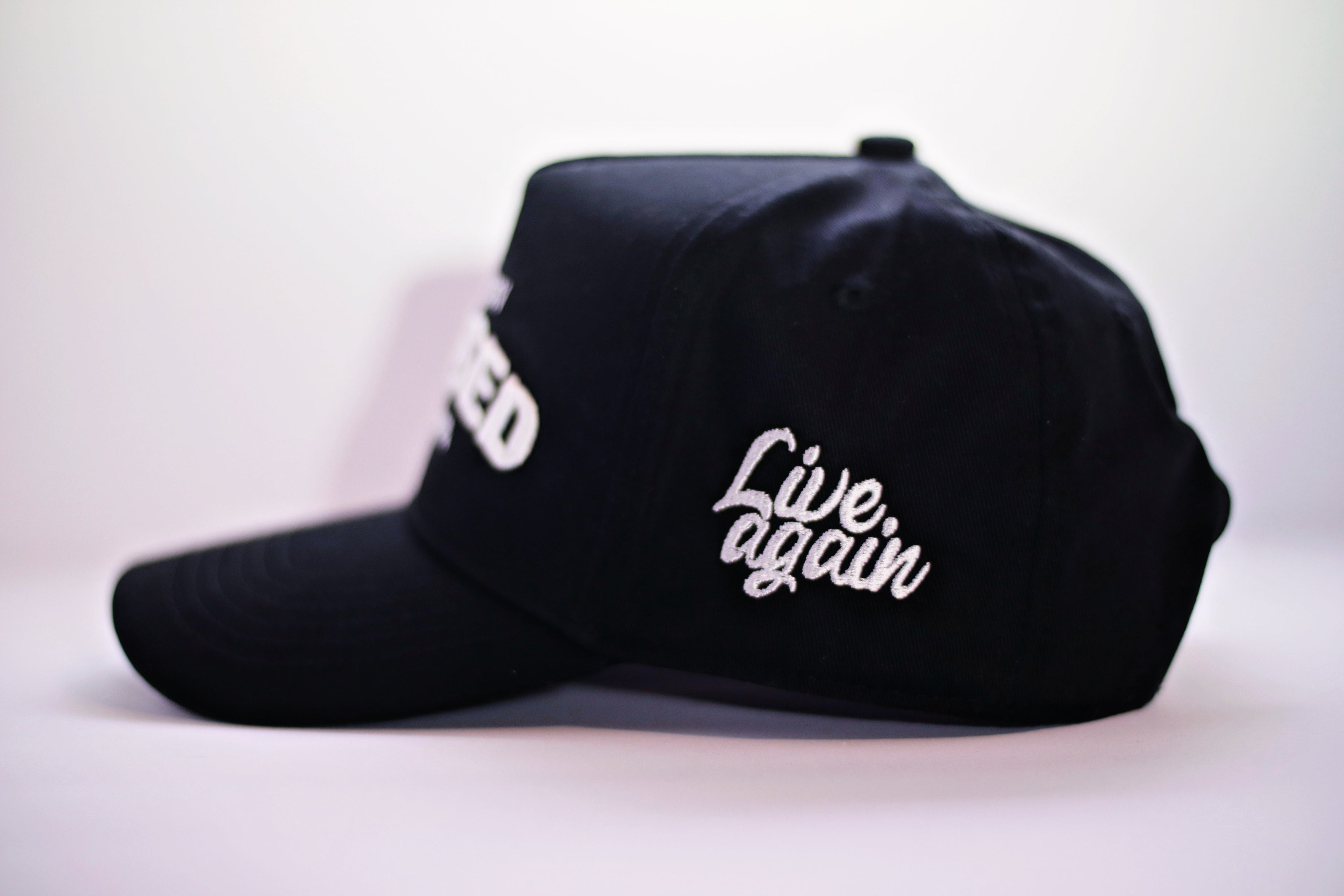 3D Embroidered Cap BLESSED by purpose Black - Live Again
